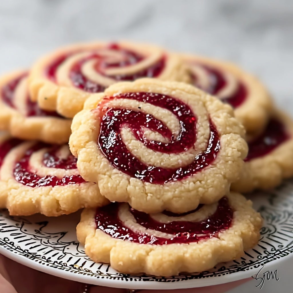 Raspberry Swirl Shortbread Cookies Recipe