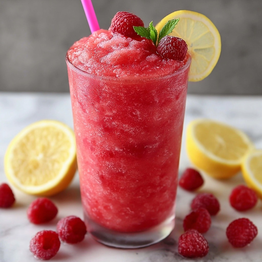 Raspberry Lemonade Slushie: Refreshing Summer Drink Recipe - Recipe Image