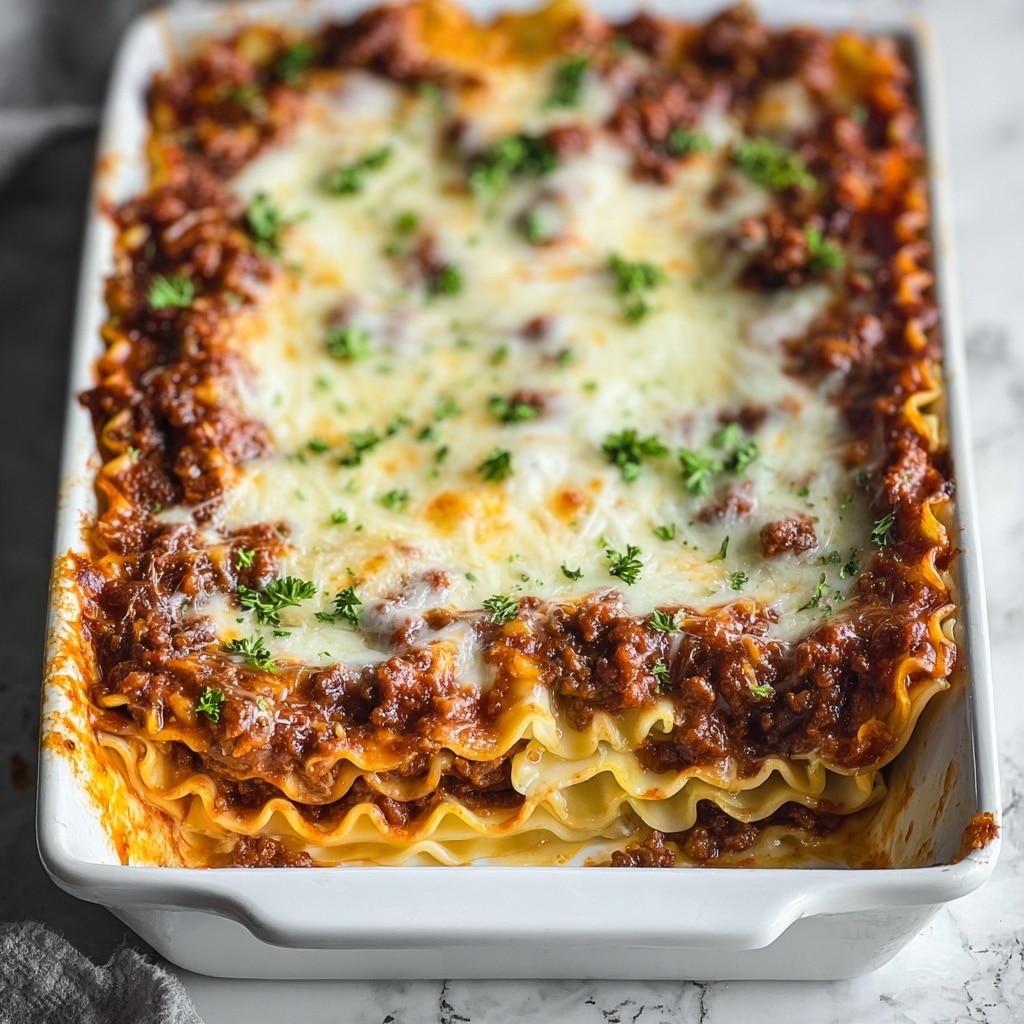 Easy Meat Lasagna Recipe - Recipe Image