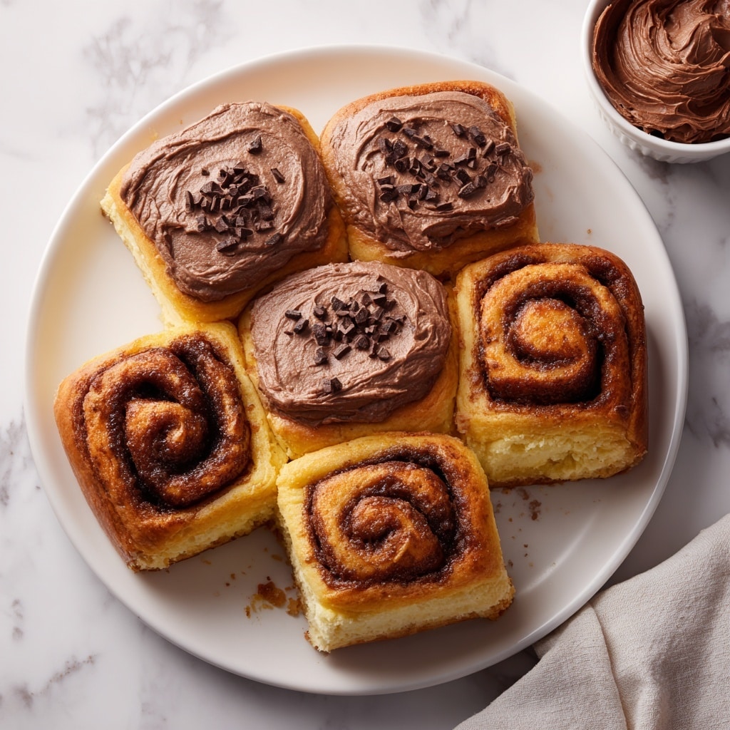From Scratch Cinnamon Rolls with Chocolate and Cream Cheese Frosting Recipe - Recipe Image