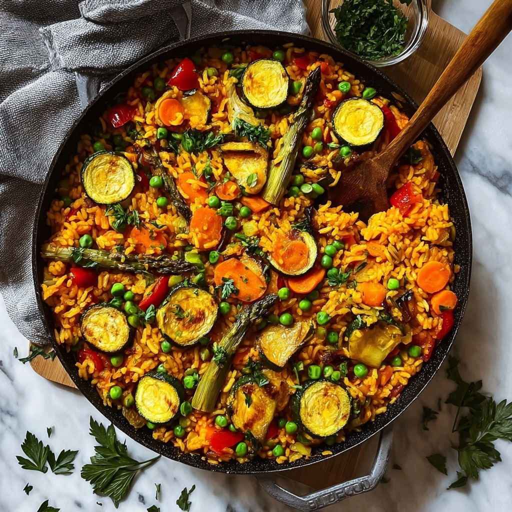 Delicious Vegetable Paella (Paella Verdura) for Cozy Nights - Recipe Image