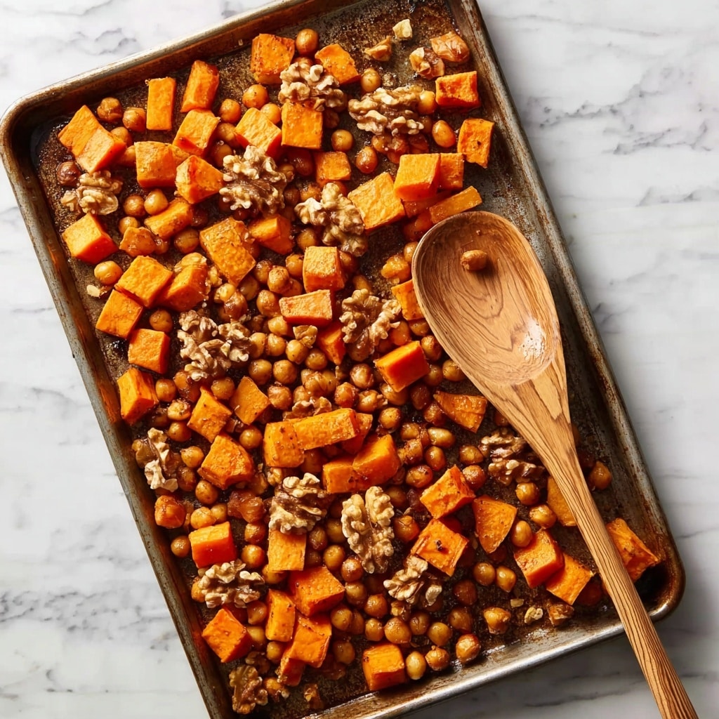 Sweet Potato Salad with Chickpeas, Roasted Walnuts, and Maple Syrup Recipe