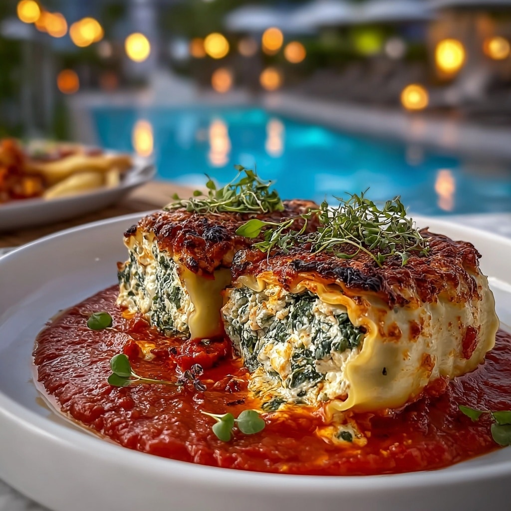 Spinach and Ricotta Stuffed Manicotti - Recipe Image