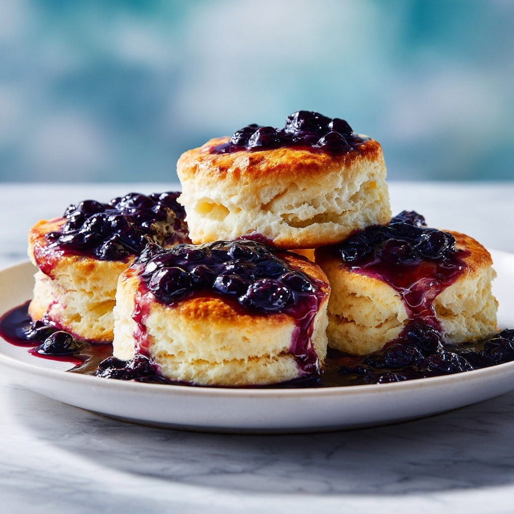 Delicious Blueberry Butter Swim Biscuits - Recipe Image
