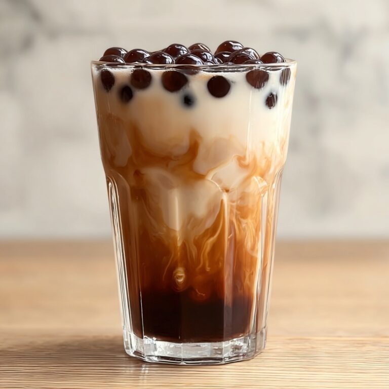 Cozy Red Bean & Black Sesame Milk Tea for Refreshing Sips Recipe