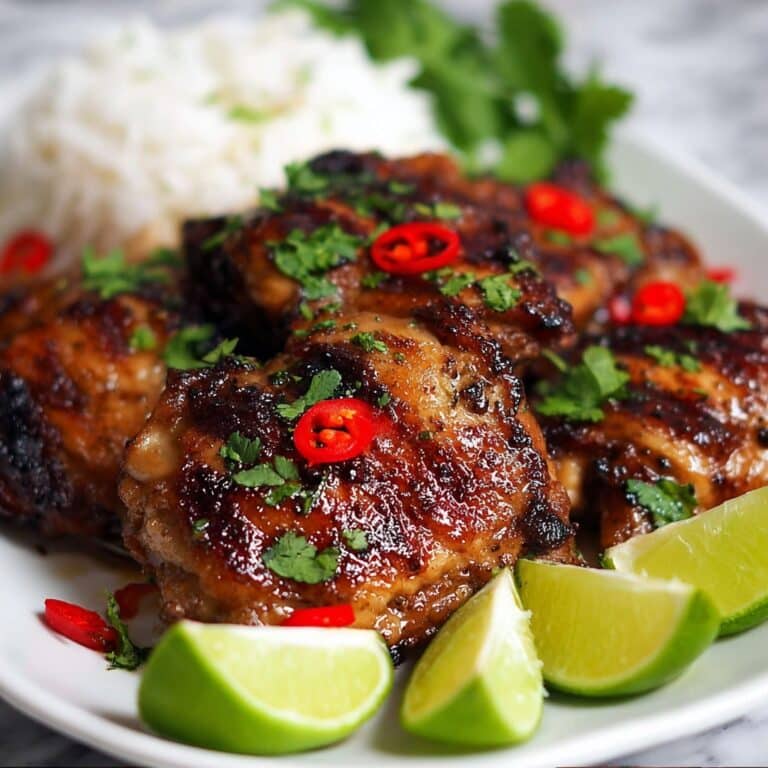 Thai Grilled Chicken (Gai Yang) with Coconut Rice and Lime Sweet Chili Sauce Recipe