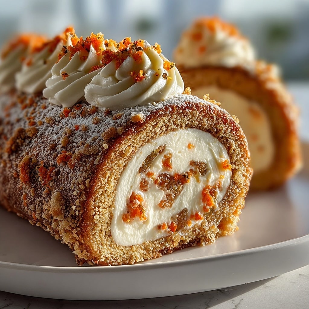 Carrot Cake Roll with Cream Cheese Frosting Recipe - Recipe Image