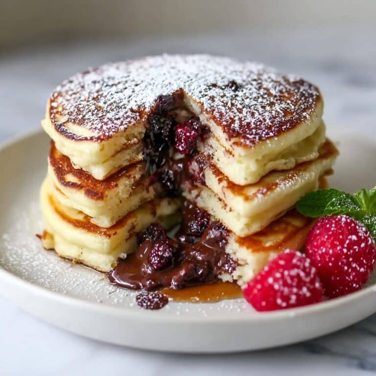 Fluffy Nutella-Stuffed Pancakes Recipe