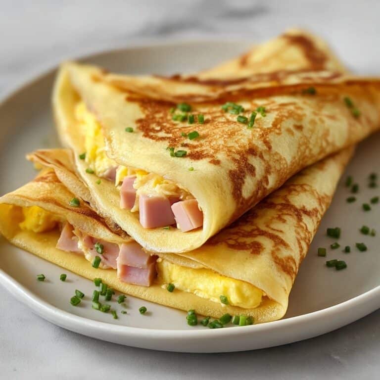Egg, Ham, and Cheese Crepes for Breakfast Bliss Recipe