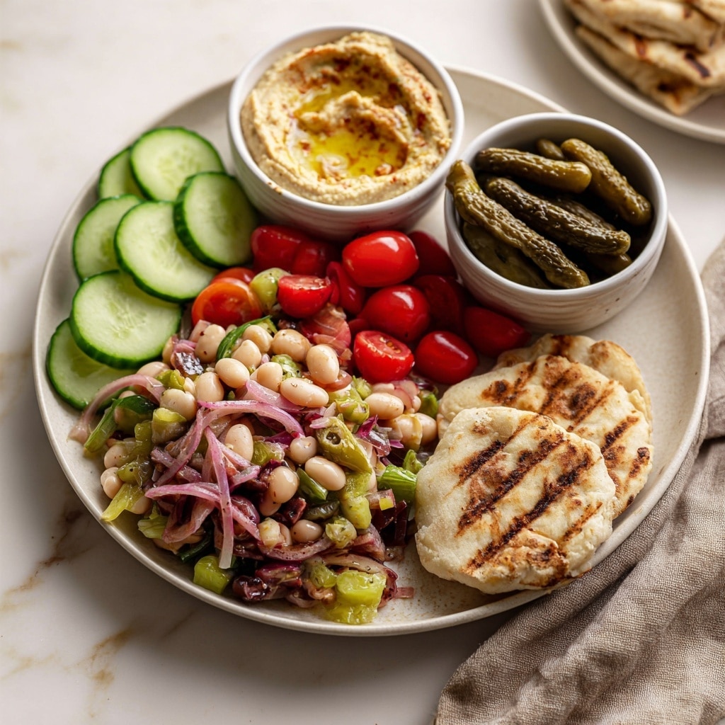 Marinated Green Olive Bean Salad with Chive Basil Dressing Recipe