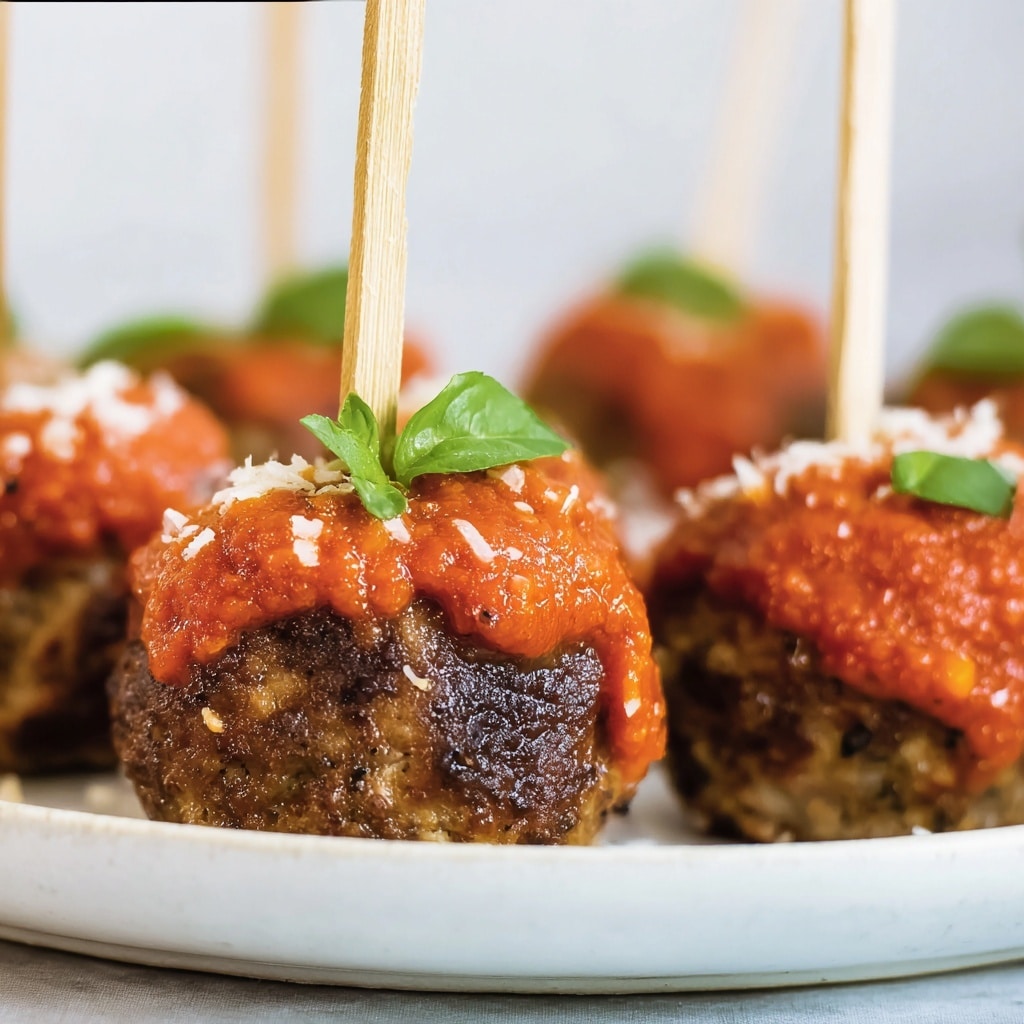 Mozzarella Stuffed Vegetarian Meatball Bites Recipe - Recipe Image