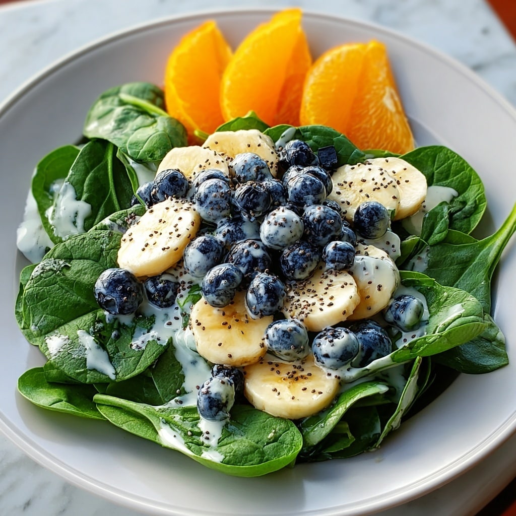 Blueberry Spinach Salad with Orange Poppy Seed Dressing Recipe - Recipe Image