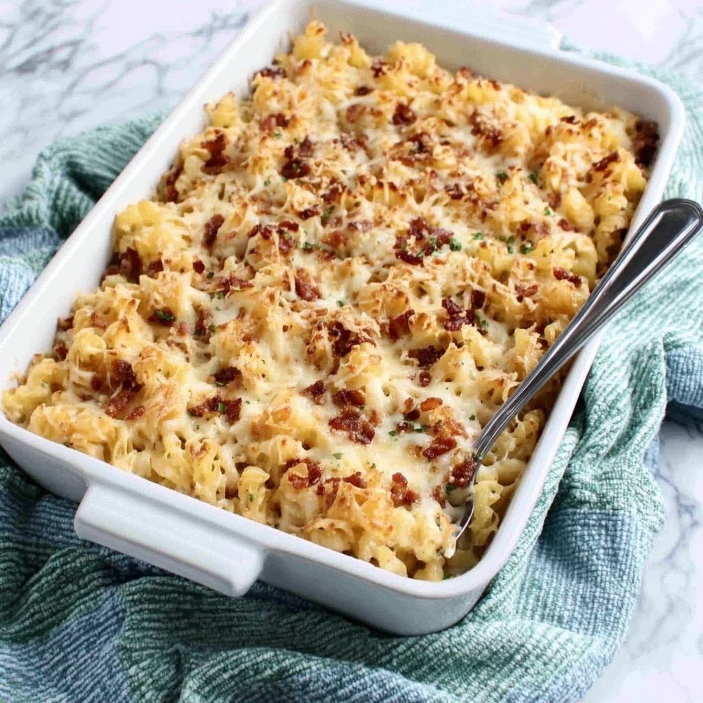 Crazy Good Chicken Bacon Pasta Casserole Recipe - Recipe Image