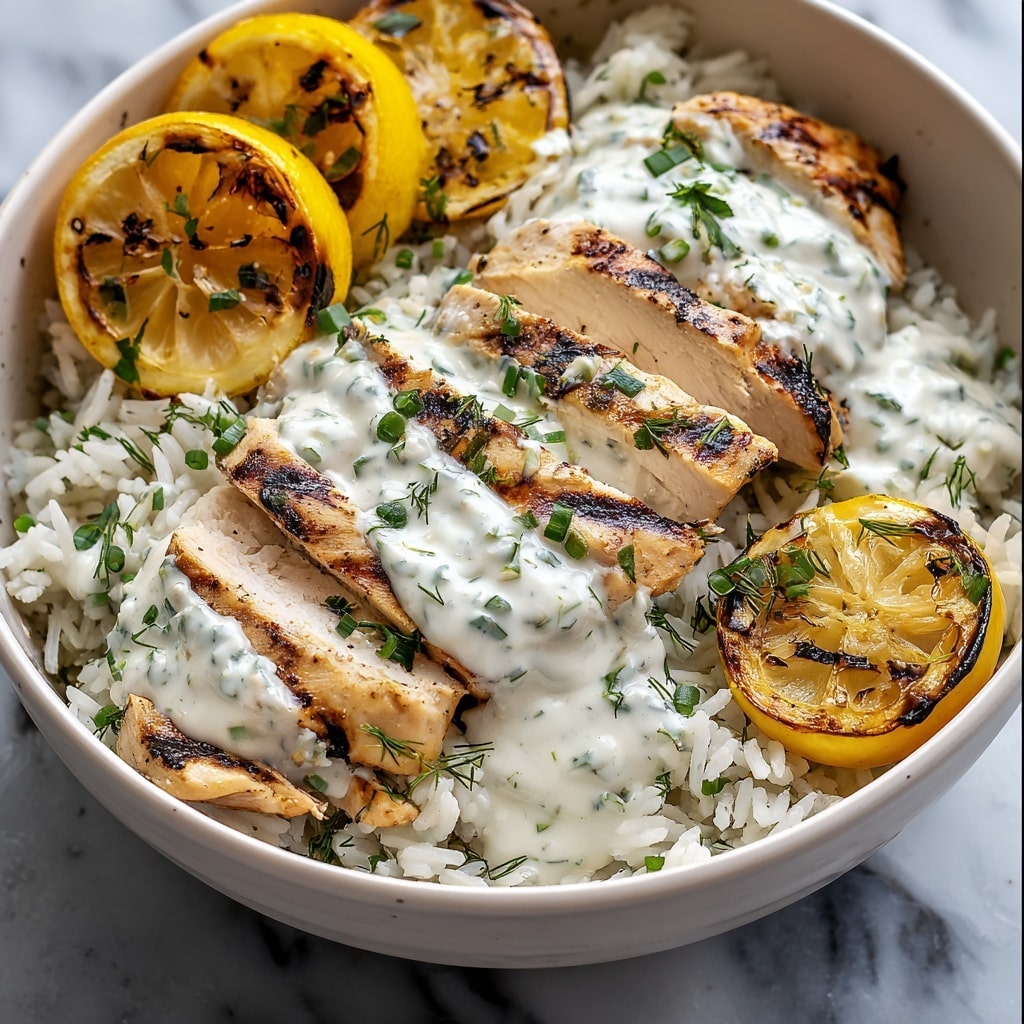 Dump-and-Bake Chicken Tzatziki with Rice Recipe - Recipe Image