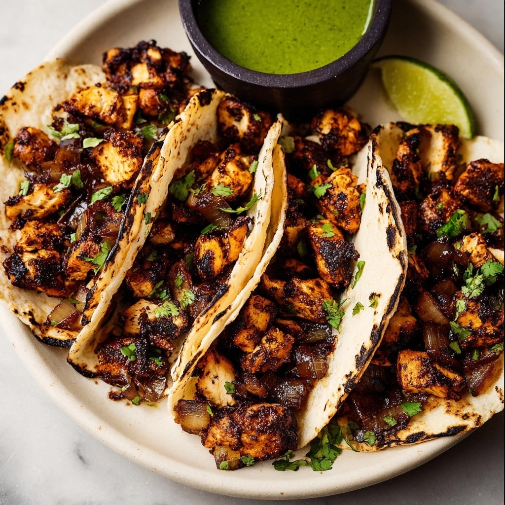 Chile–Marinated Grilled Chicken Tacos Recipe - Recipe Image