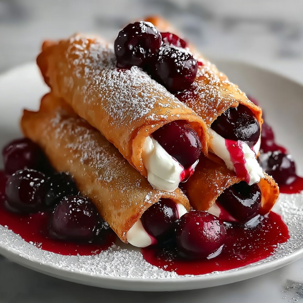 Cherry Cream Cheese Egg Rolls Recipe - Recipe Image