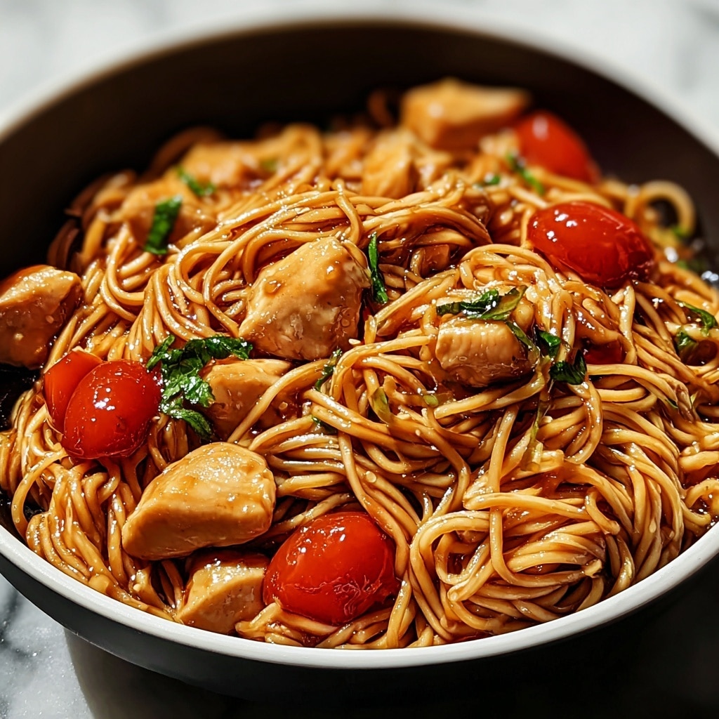 Chicken Spaghetti Lo Mein Recipe - Recipe Image
