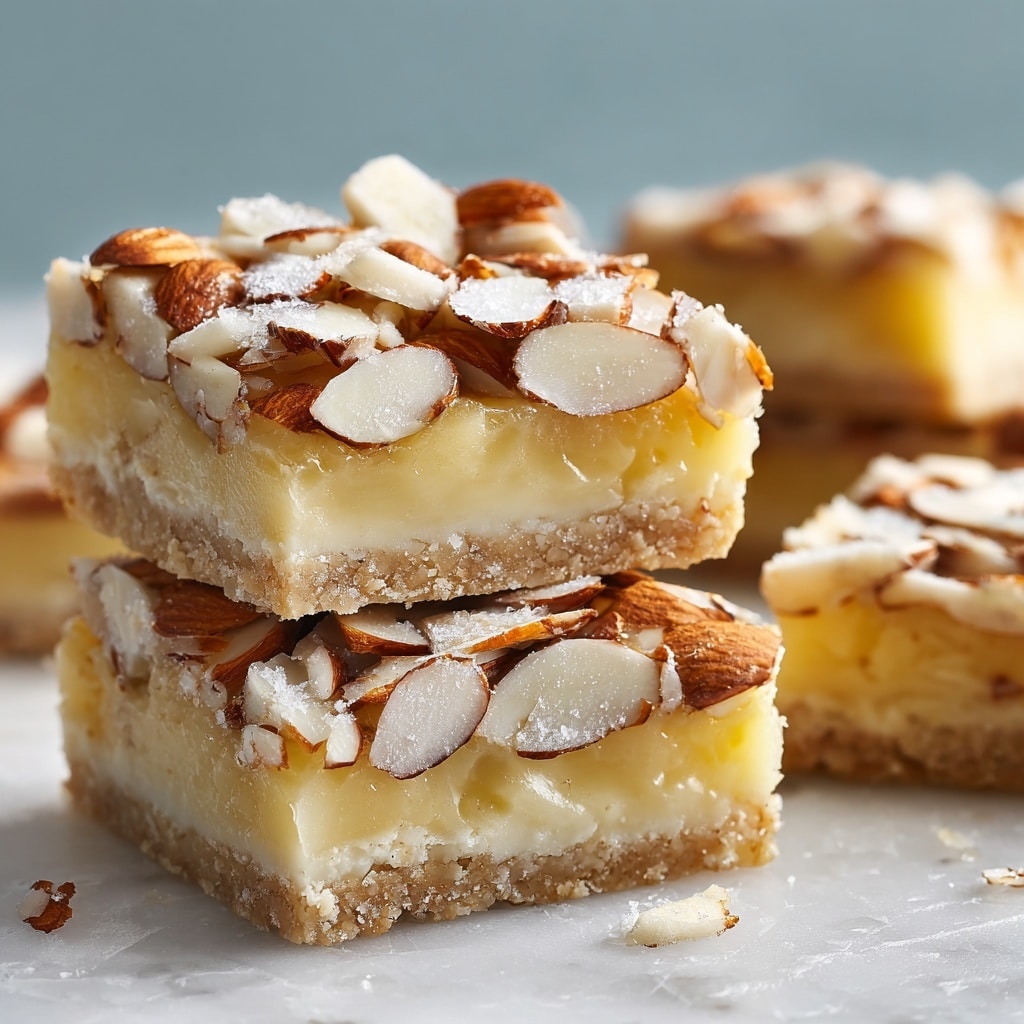 Almond Bars with White Chocolate Drizzle Recipe - Recipe Image