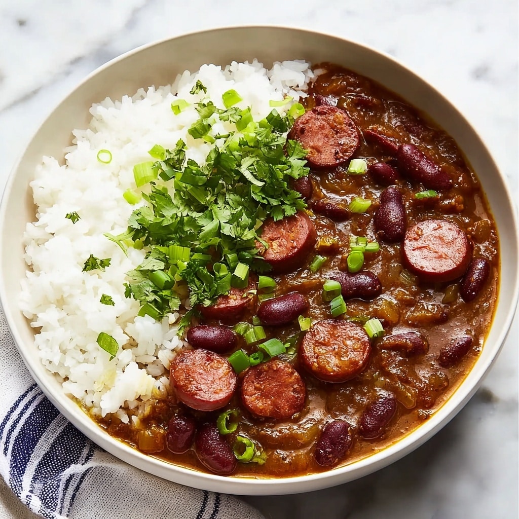 Creole Red Beans and Rice with Andouille Sausage Recipe - Recipe Image