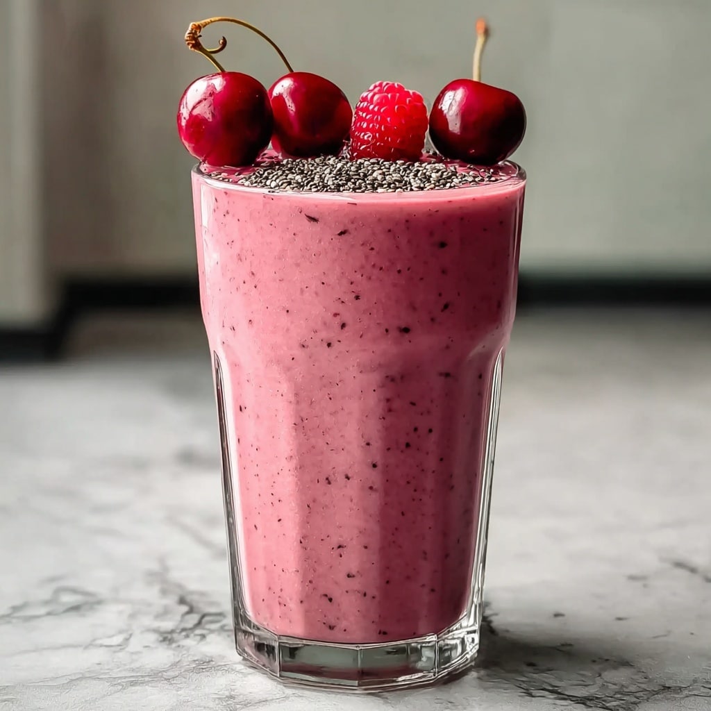 Zesty Cherry Smoothie for a Quick Health Boost! - Recipe Image