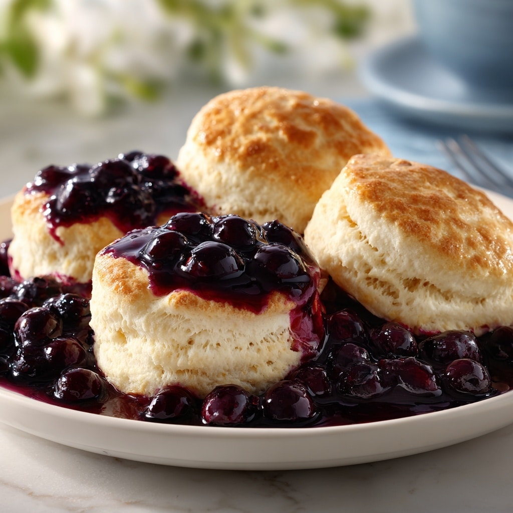 Delicious Blueberry Butter Swim Biscuits - Recipe Image