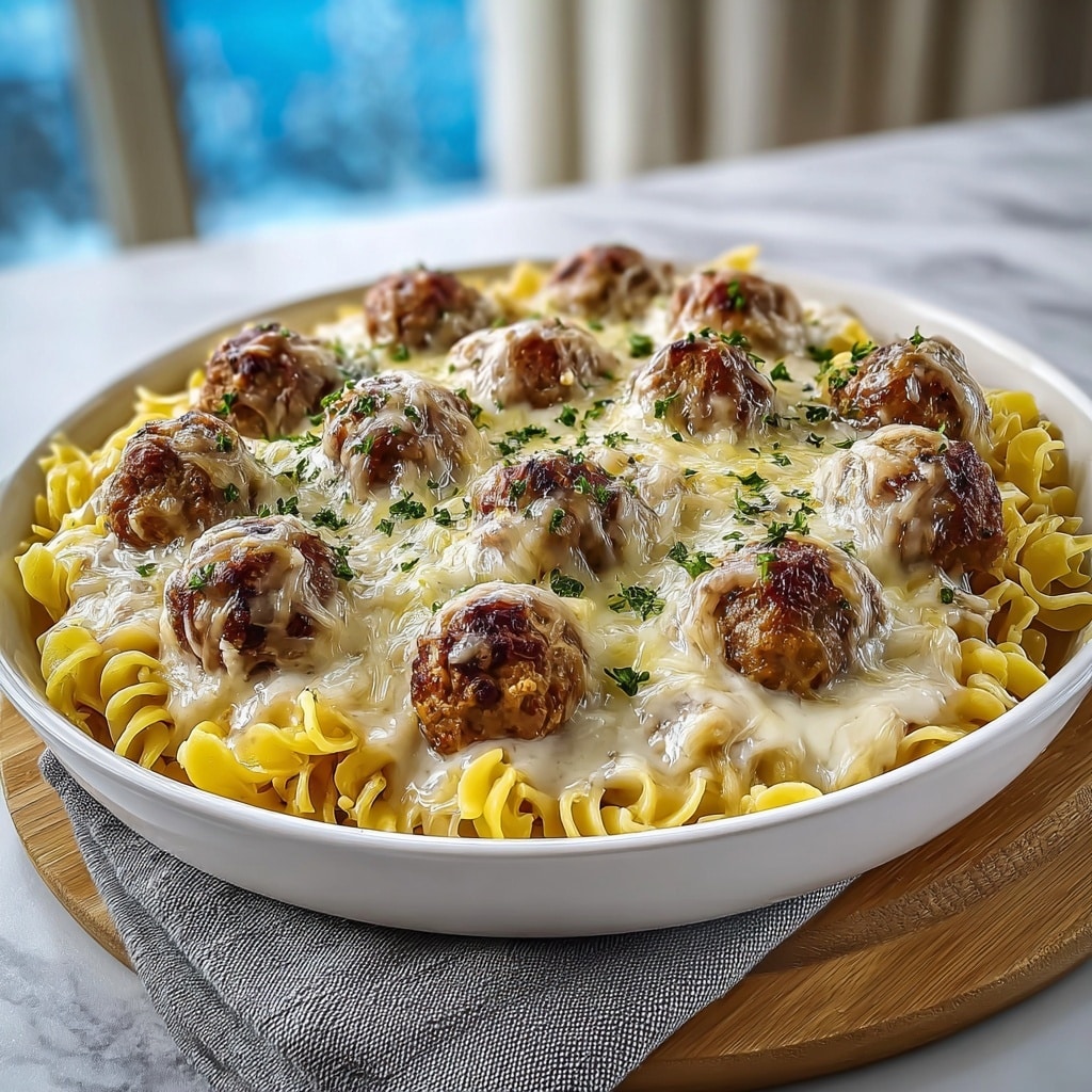 Swedish Meatball Pasta Bake Recipe - Recipe Image