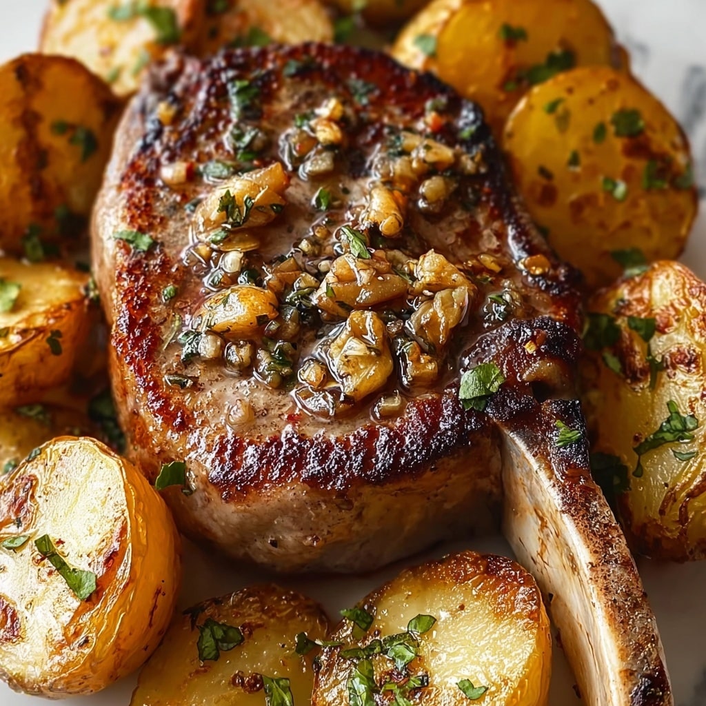 Savory Garlic Pork Chops with Potatoes for Cozy Nights Recipe - Recipe Image
