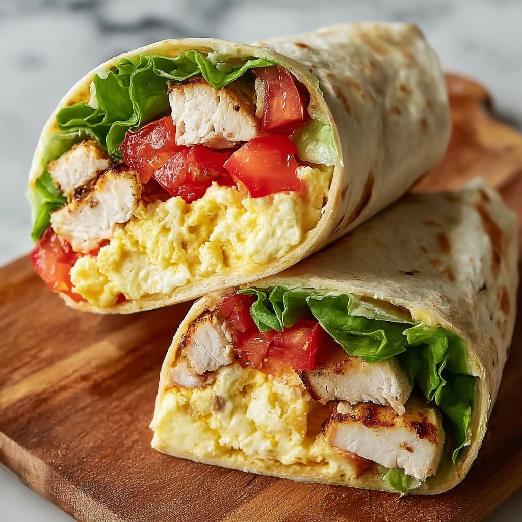 Protein-Packed Chicken Club Egg White Wrap for Healthy Lunch Recipe - Recipe Image