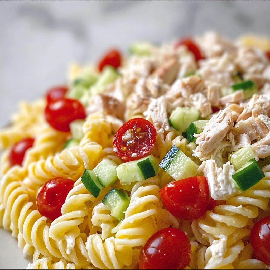 Savory Chicken Club Pasta Salad: Your Summer Flavor Fix Recipe - Recipe Image
