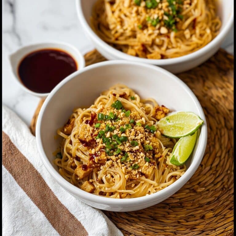 Creamy Coconut Peanut Noodles with Chicken and Veggies Recipe