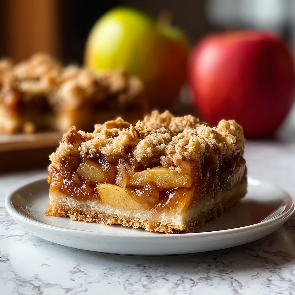 Salted Caramel Apple Crumble Bars Recipe - Recipe Image