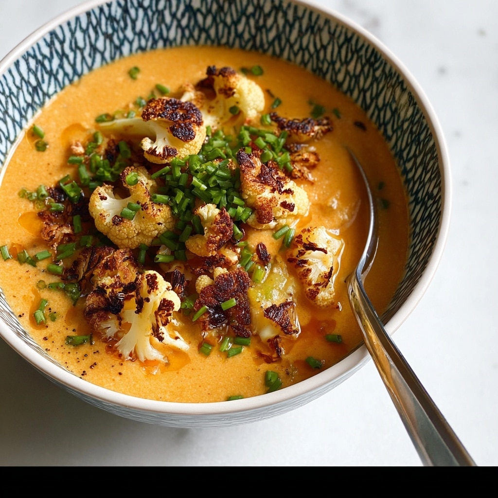 Sweet Potato Soup with Roasted Cauliflower Crumbles Recipe - Recipe Image