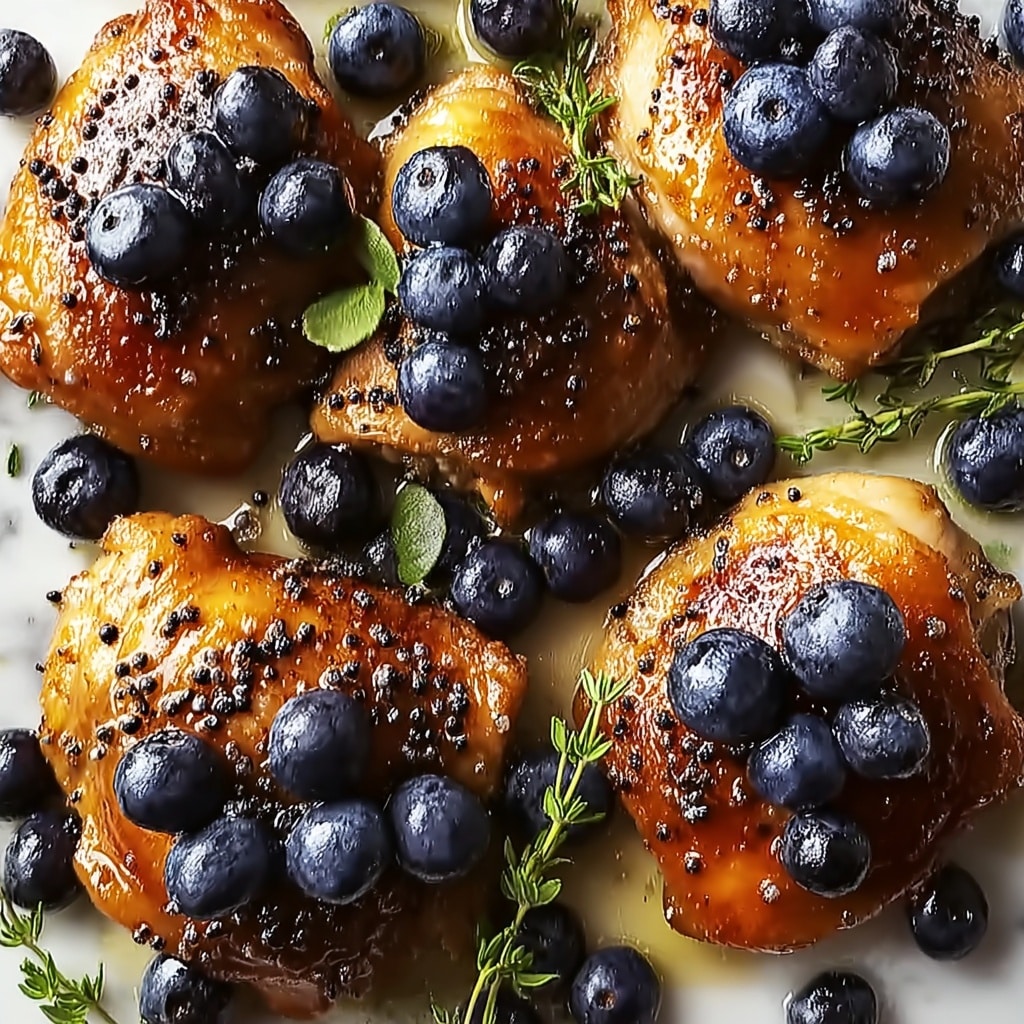 Savory Blueberry Thyme Chicken for a Quick Dinner Delight Recipe - Recipe Image