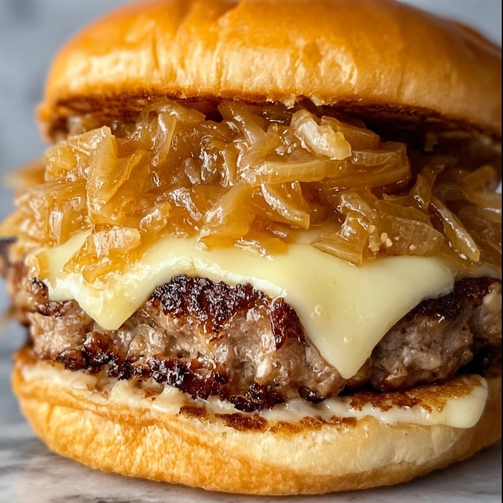 October Festival Pretzel Bun Beer Cheese Burger Recipe - Recipe Image