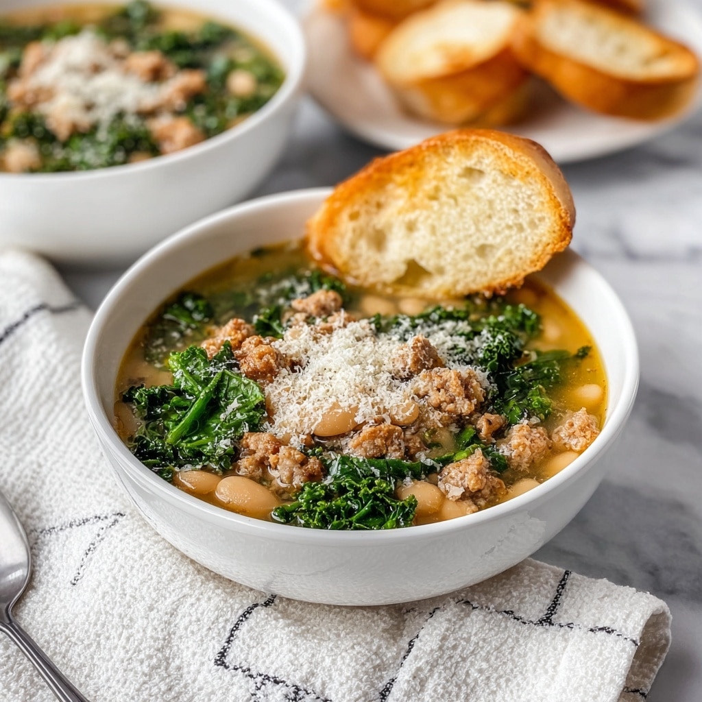 Turkey Sausage, Kale, and White Bean Soup Recipe - Recipe Image