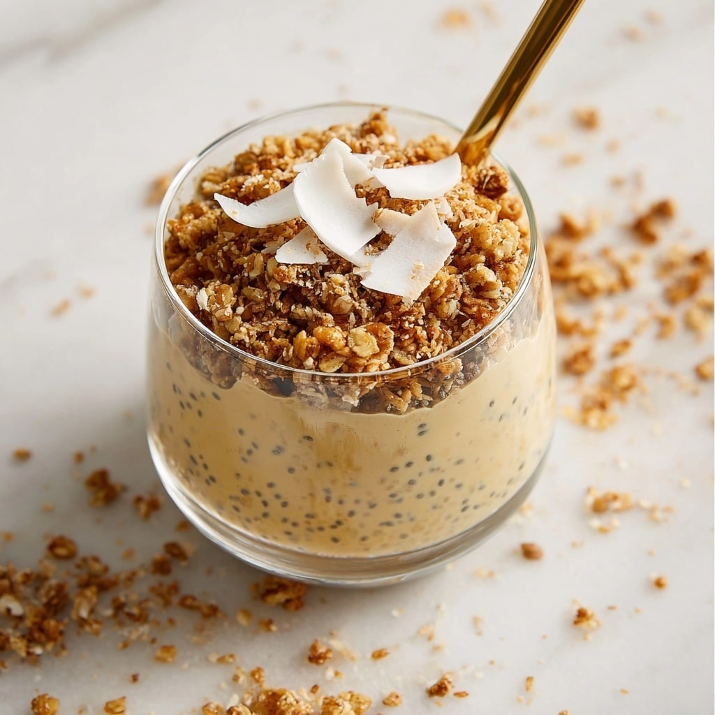 Mango Lassi Chia Pudding with Sticky Walnut Crumble Recipe - Recipe Image