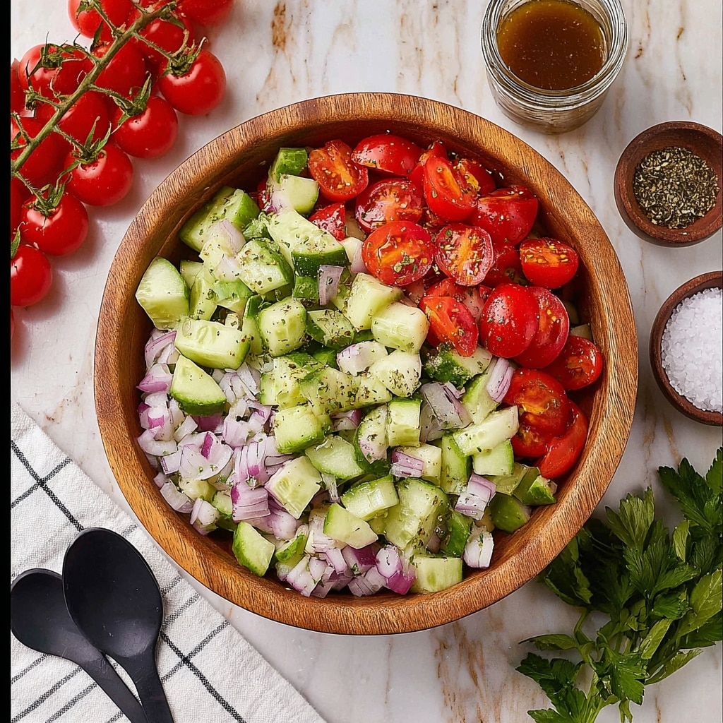 Cucumber Tomato Avocado Salad Recipe - Recipe Image