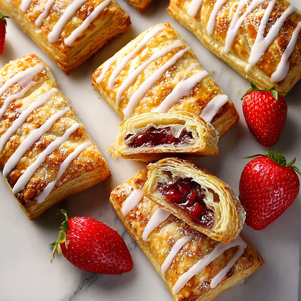 Easy Strawberry Toaster Strudels with Icing Recipe - Recipe Image