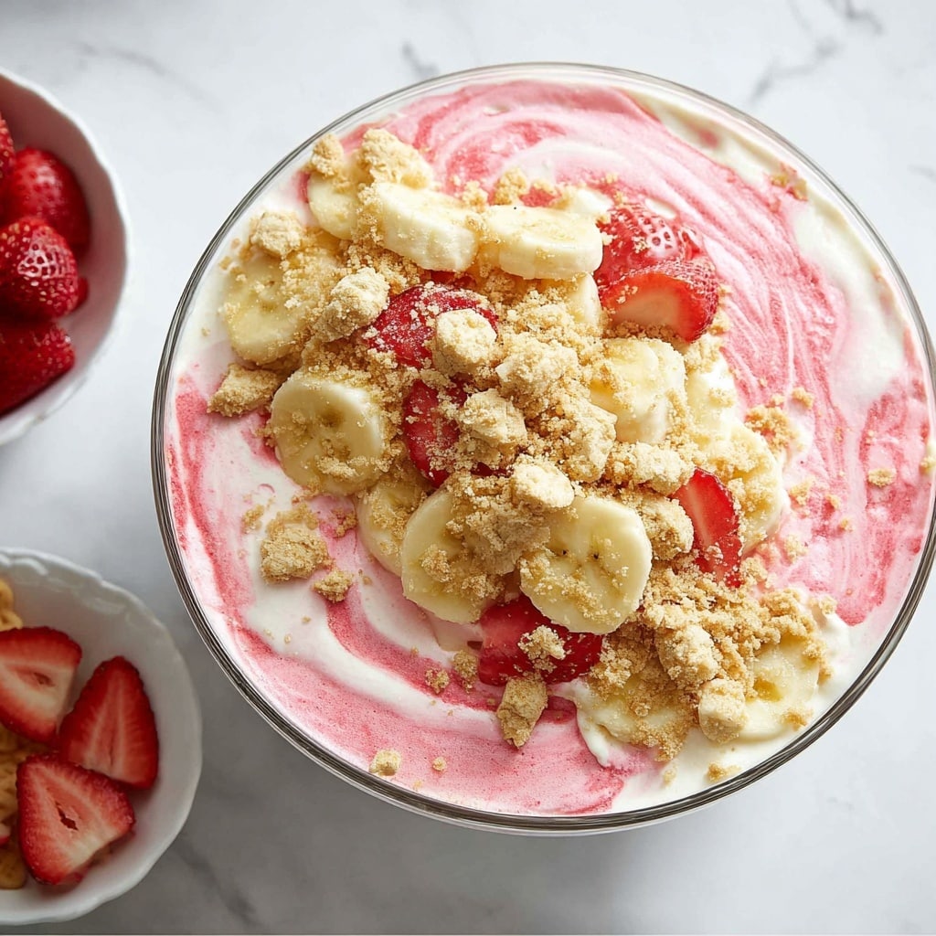 Strawberry Crunch Banana Pudding Recipe - Recipe Image
