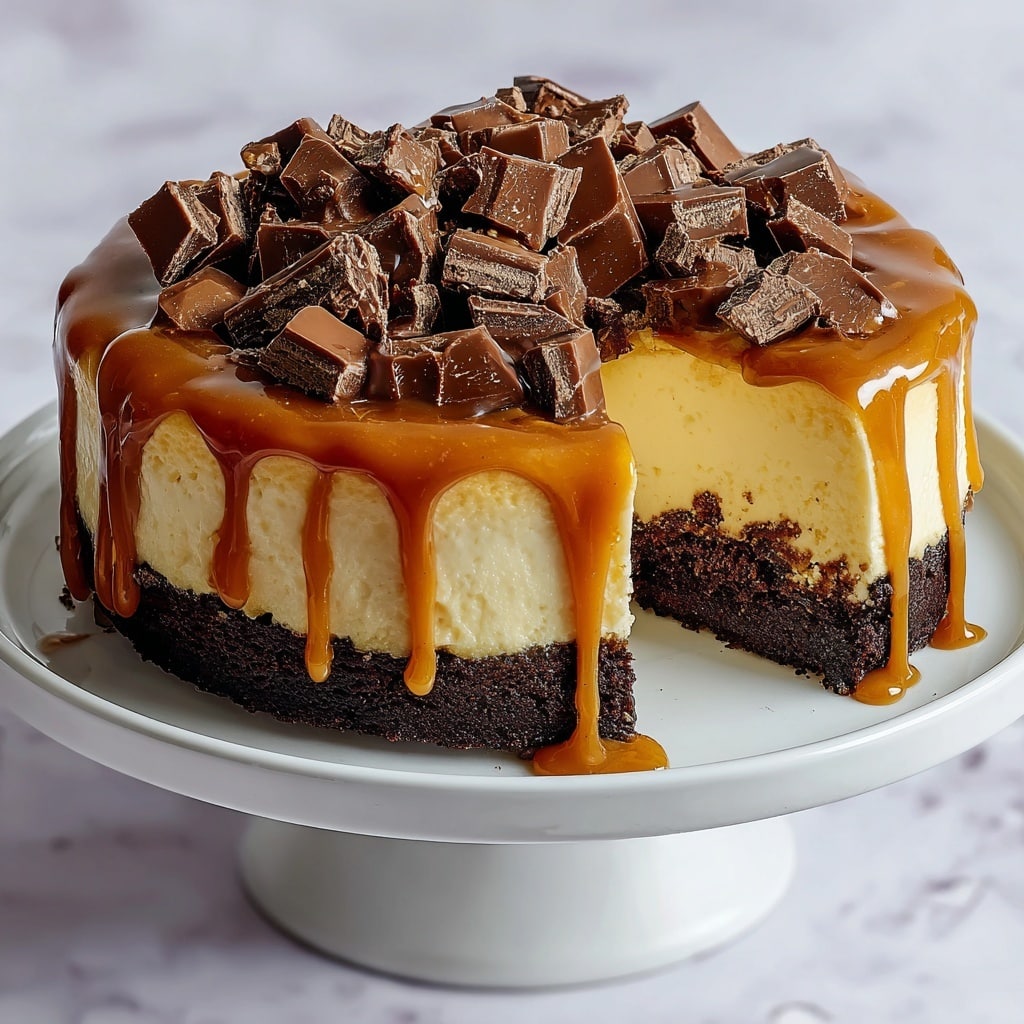 Caramel Swirled Brownie Cheesecake Recipe - Recipe Image