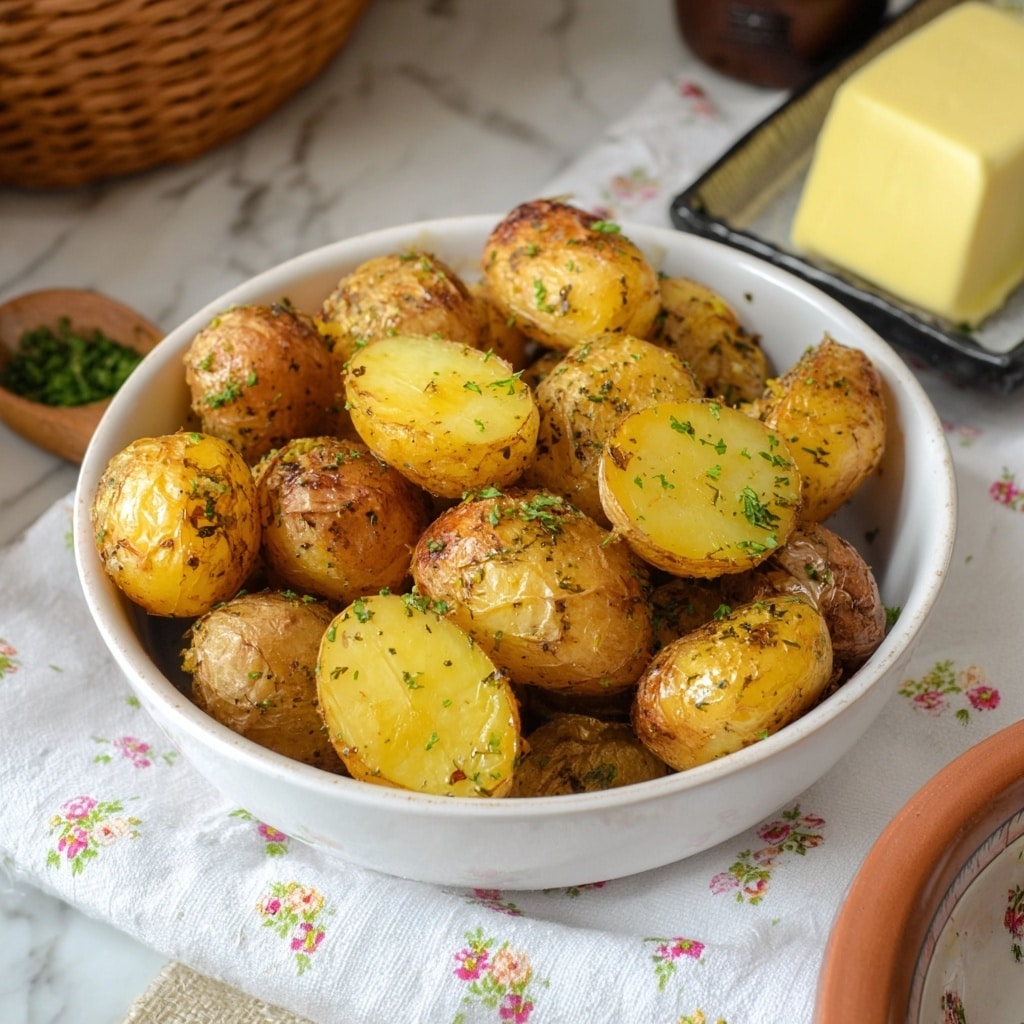 Garlic Butter Roasted Potatoes Recipe - Recipe Image