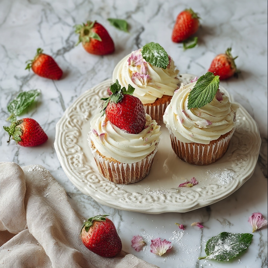 Strawberry Basil Cupcakes Recipe - Recipe Image