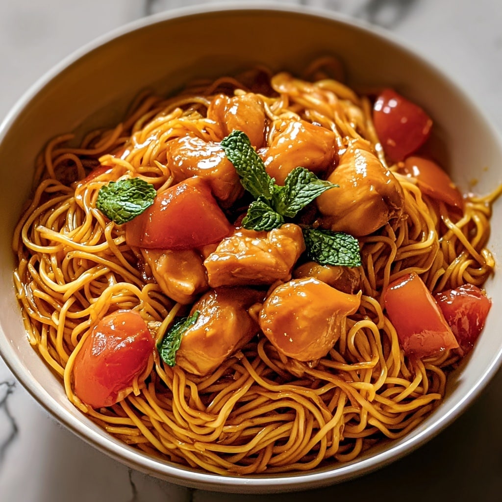 Chicken Spaghetti Lo Mein Recipe - Recipe Image