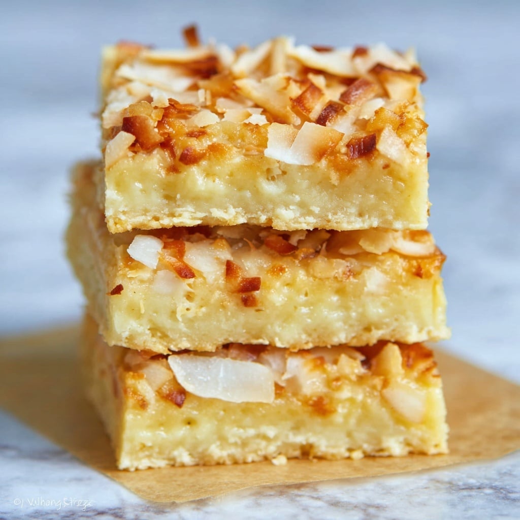 Pineapple Coconut Cheesecake Bars Recipe - Recipe Image