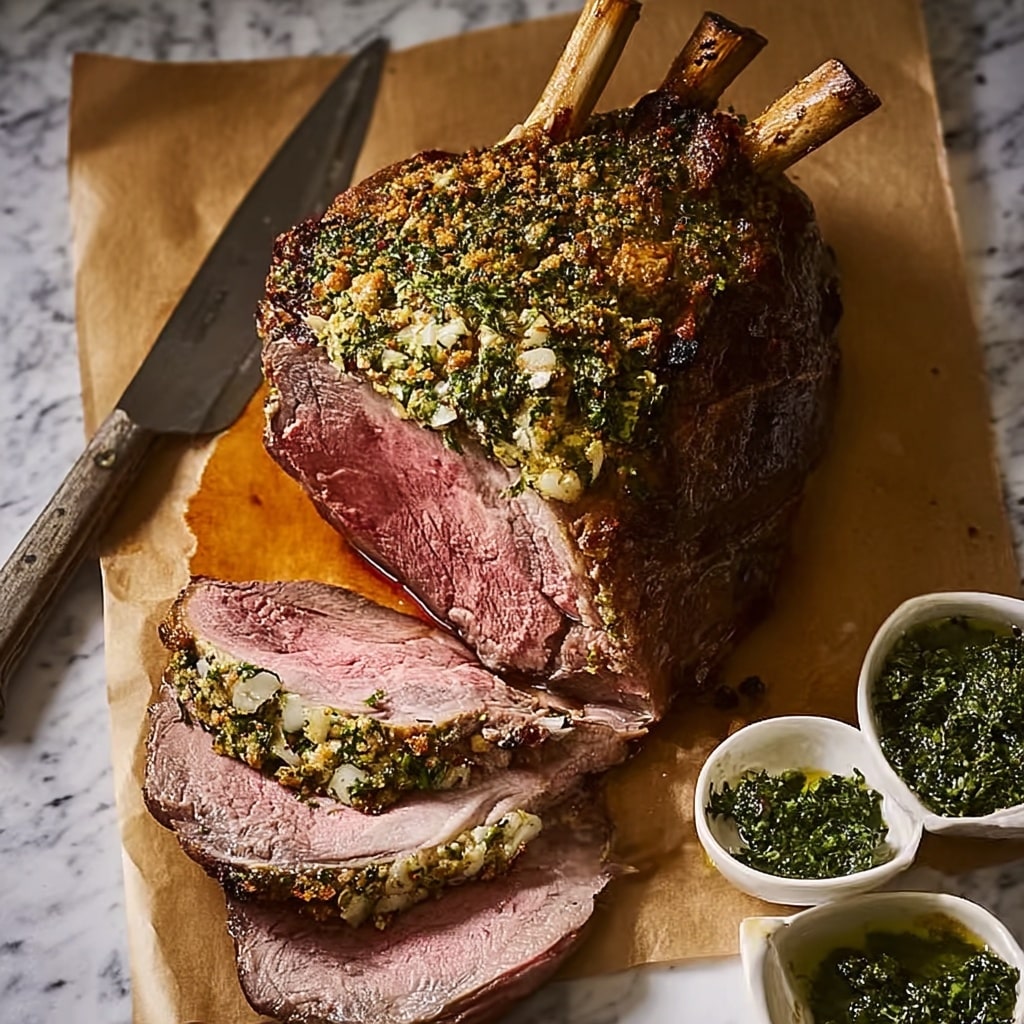 Buttermilk Brined Lamb With Mint and Pistachio Relish Recipe - Recipe Image