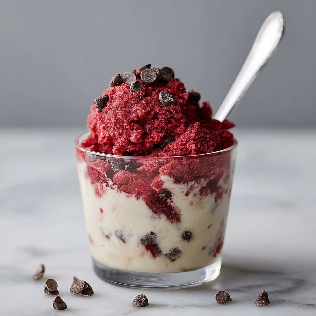 Edible Red Velvet Cookie Dough Recipe - Recipe Image