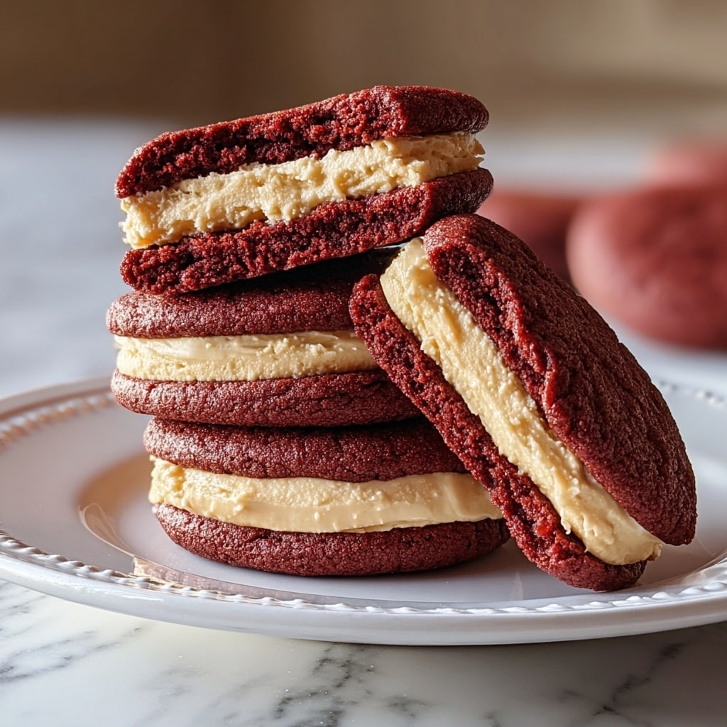 Luscious Red Velvet Cookies with a Creamy Cheesecake Surprise Recipe - Recipe Image