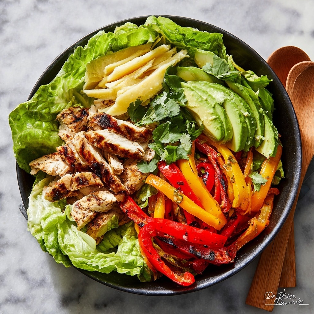 Grilled Chili Lime Chicken Fajita Salad Recipe - Recipe Image