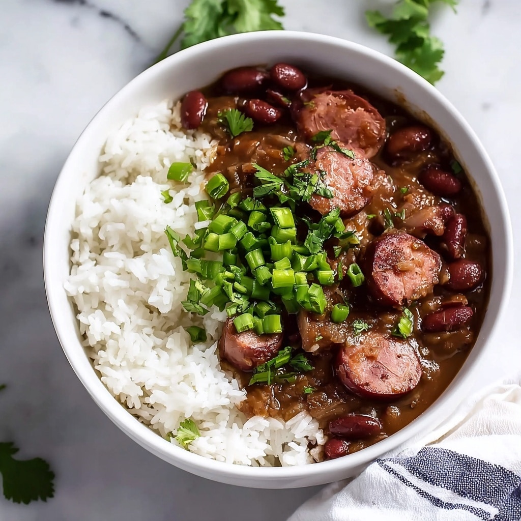 Creole Red Beans and Rice with Andouille Sausage Recipe - Recipe Image