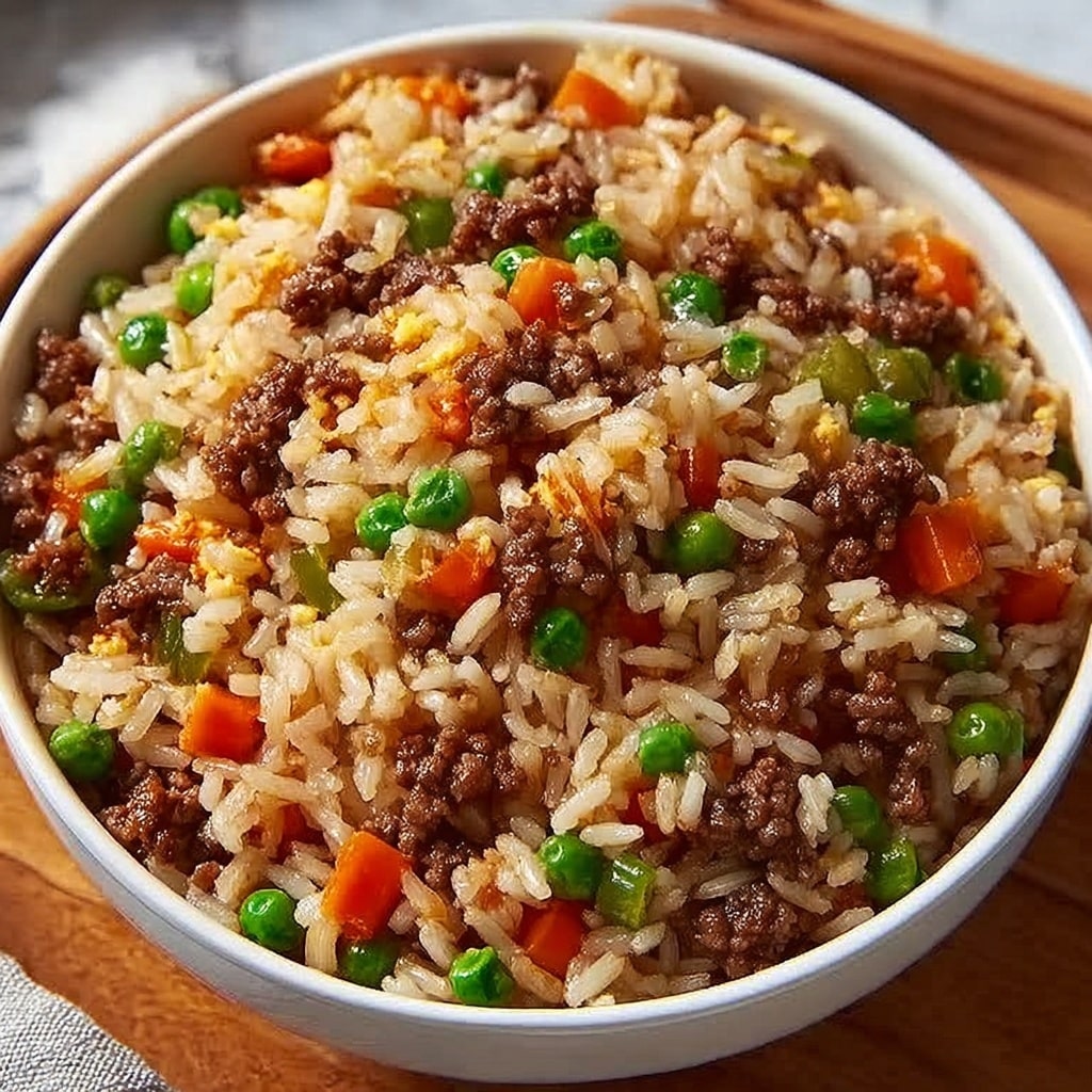 Onion Beef Fried Rice Recipe - Recipe Image